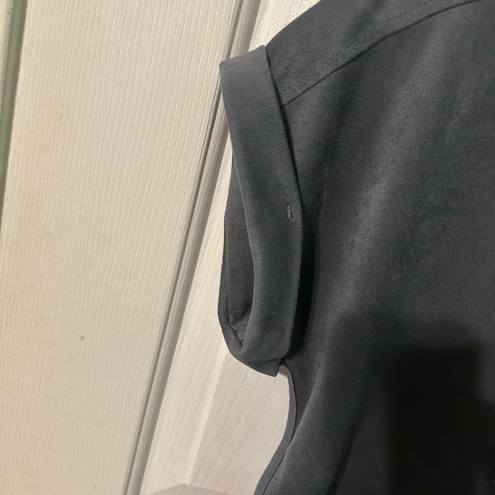 0087 Cupio Charcoal collar‎ Shirt Womens size small - Picture 2 of 7